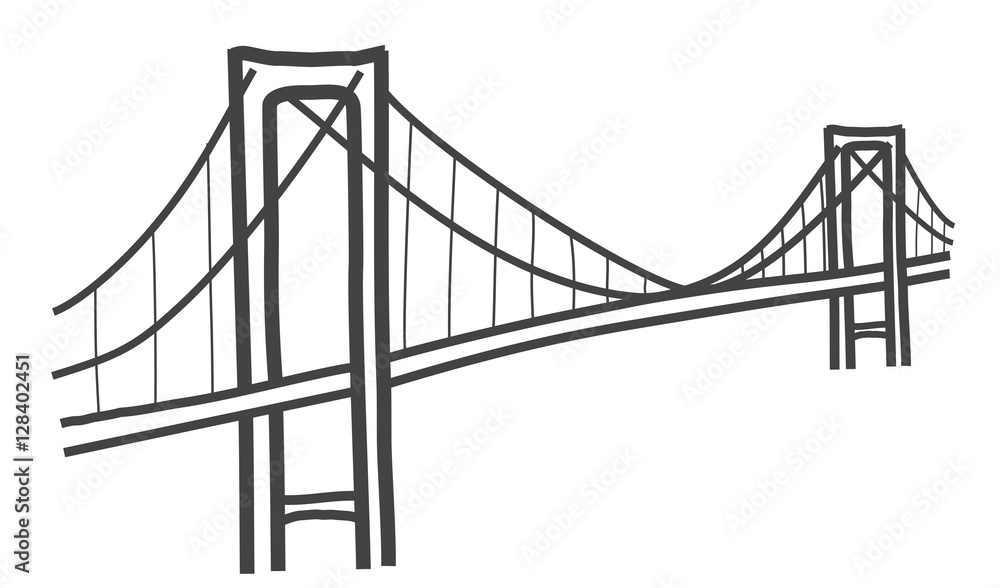 rainbow bridge Tokyo drawing Stock Illustration Adobe Stock