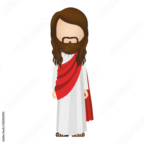 avatar figure human of jesus christ vector illustration