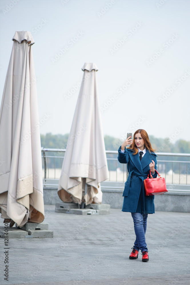girl with a phone