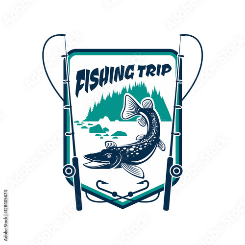 Fishing trip sport adventure club sign
