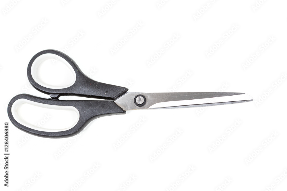 Black and white scissors isolated on white background Black and white scissors isolated on white background