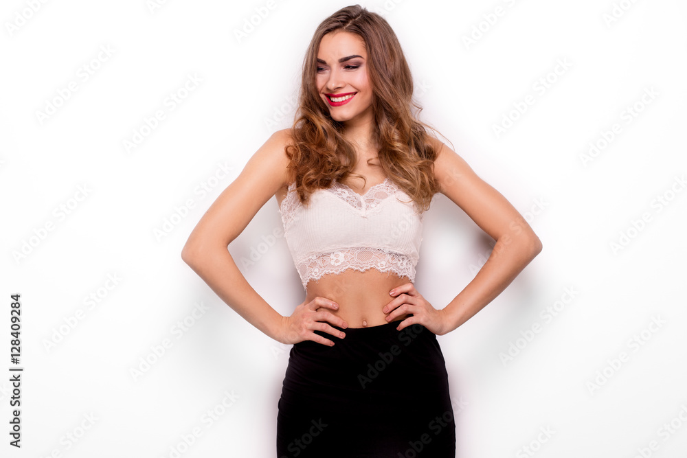 Attractive young girl smiling. Attractive young girl smiling.