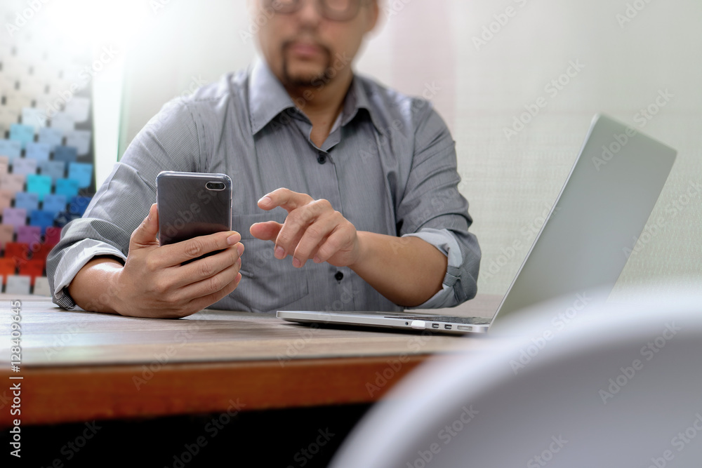Businessman hand using mobile payments online shopping,pencil,om Businessman hand using mobile payments online shopping,pencil,om