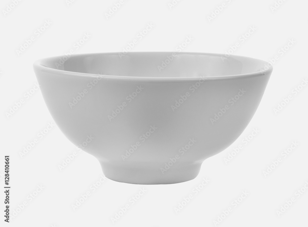 Empty white bowl isolated on white background Empty white bowl isolated on white background