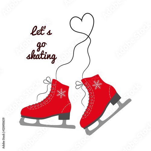 The skates icon with text "Let's go skating".