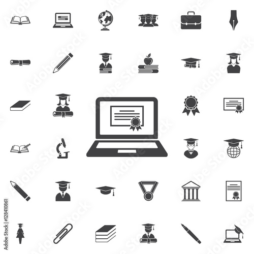 Computer certificate icon