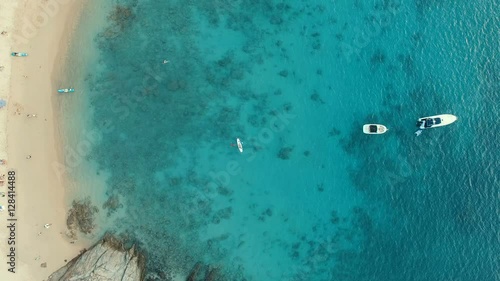 aerial view of clear water sea beach phuket thailand