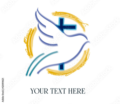 Cross church logo, youth ministries dove