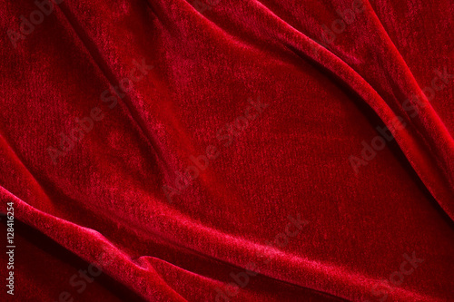 Red silk velvet close-up