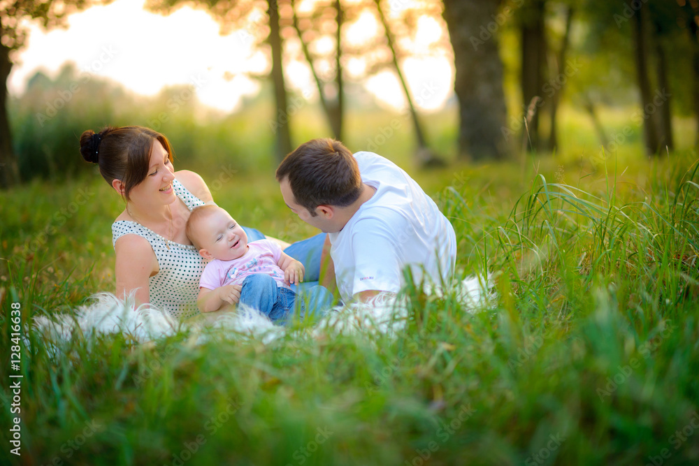 family has a rest in the park family has a rest in the park