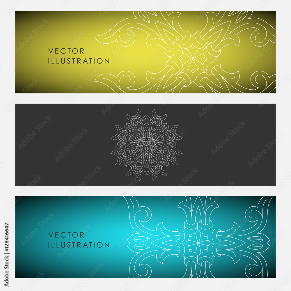 Wallpaper in the oriental style of Baroque. Vector background