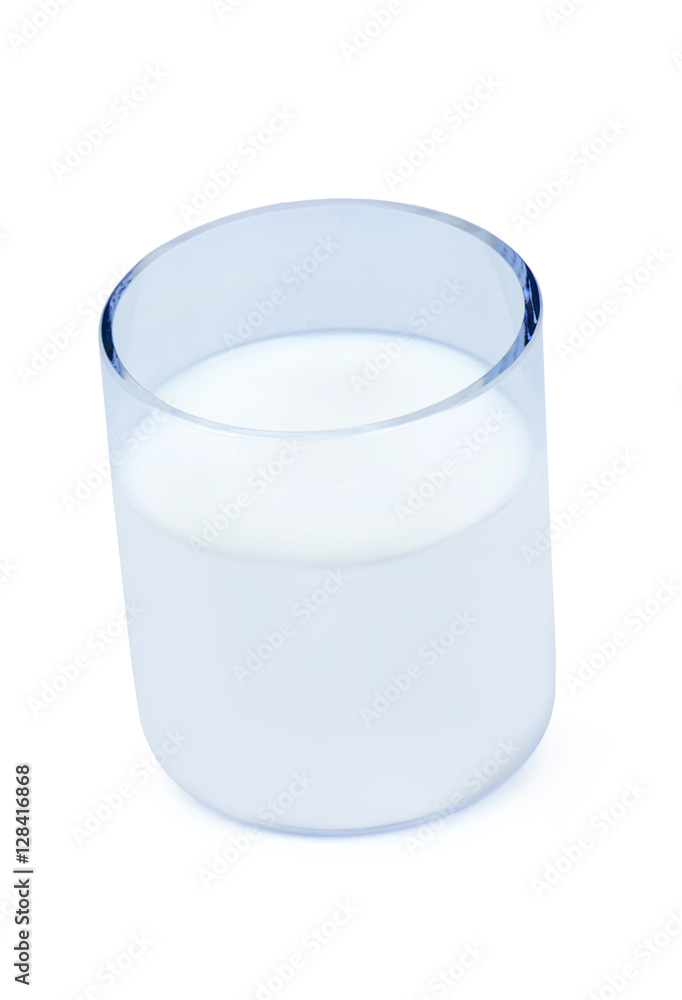 Glass with milk on white background Glass with milk on white background