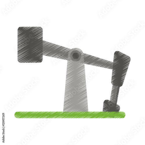 oil pump drilling petroleum industry ed vector illustration eps 10