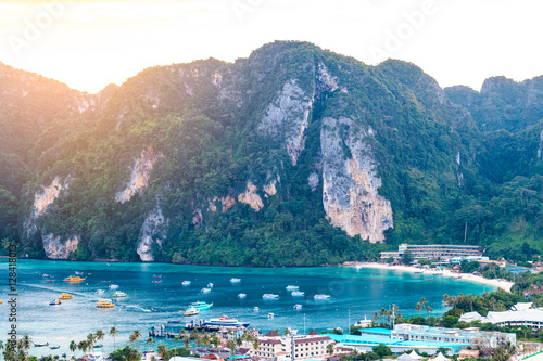 Obraz na płótnie View Point bay Koh Phi Phi Don in andaman sea, Phi Phi Islands K w salonie