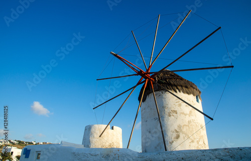 A scene of windmill of Mykonos island, Greece