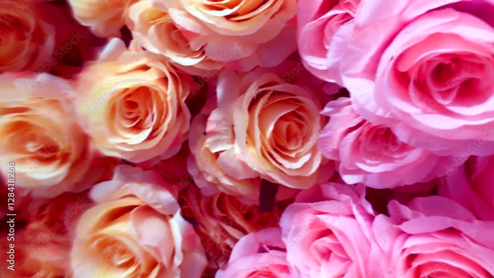 Close up of artificial roses Close up of artificial roses