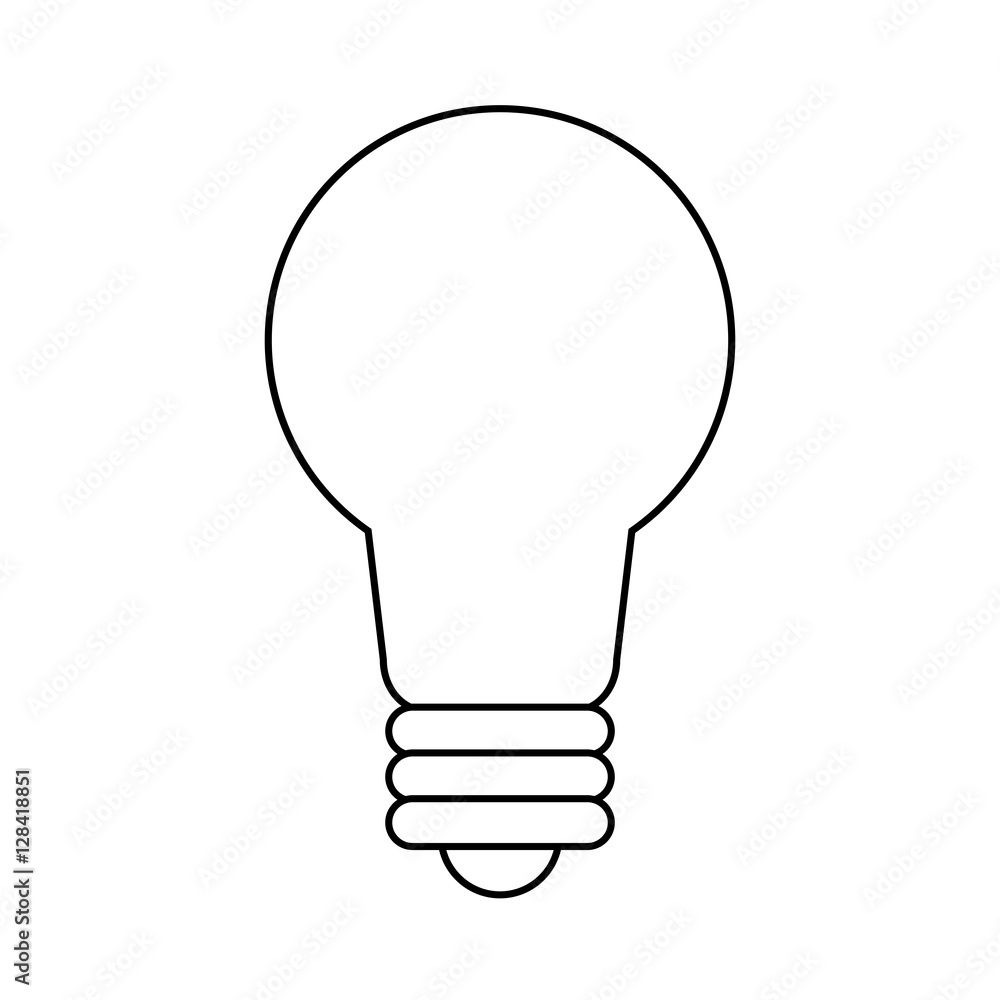 Light bulb icon. Energy power technology and electricity theme. Isolated design. Vector illustration Light bulb icon. Energy power technology and electricity theme. Isolated design. Vector illustration