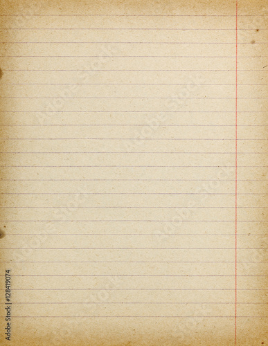 Accurate vintage lined paper empty background
