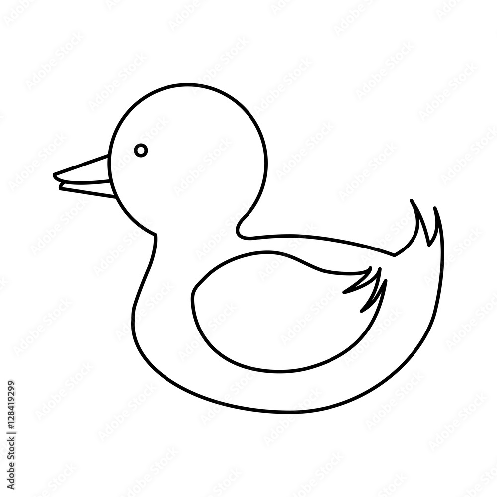 Duck toy icon. Childhood play game and object theme. Isolated design. Vector illustration Duck toy icon. Childhood play game and object theme. Isolated design. Vector illustration