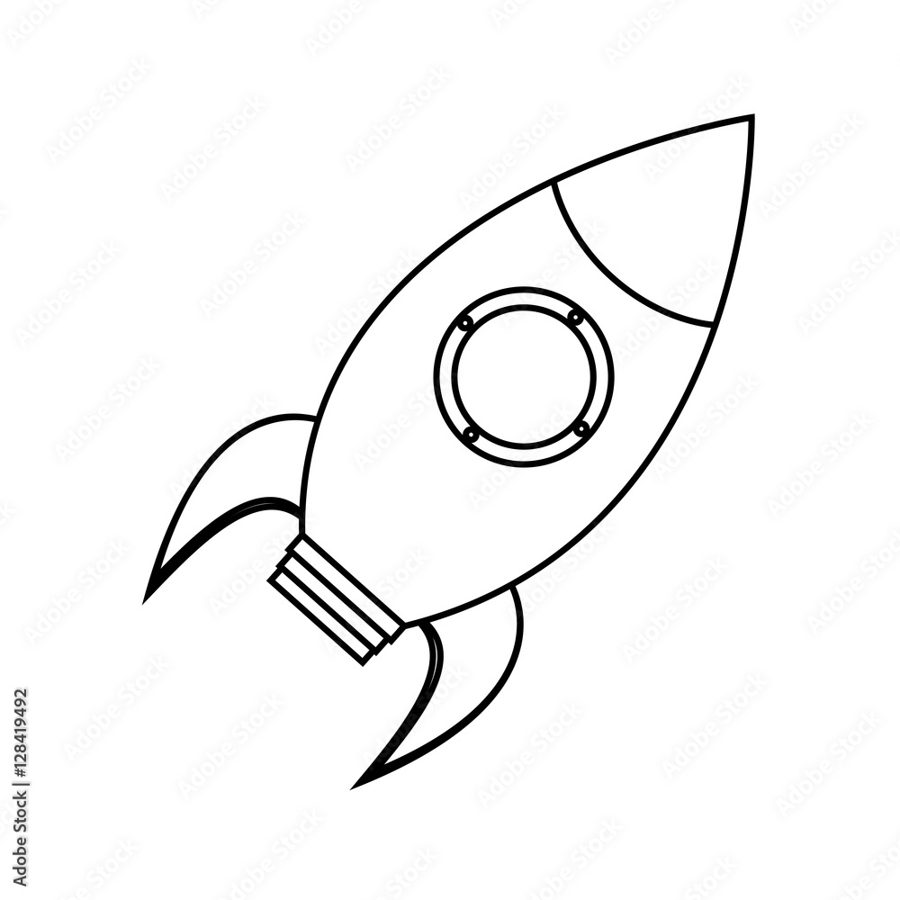 Rocket toy icon. Childhood play game and object theme. Isolated design. Vector illustration Rocket toy icon. Childhood play game and object theme. Isolated design. Vector illustration