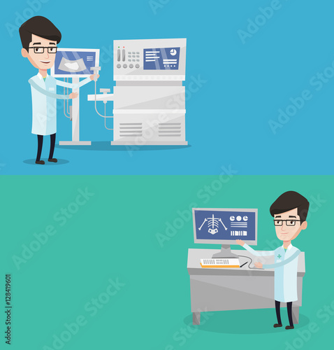 Two medical banners with space for text.