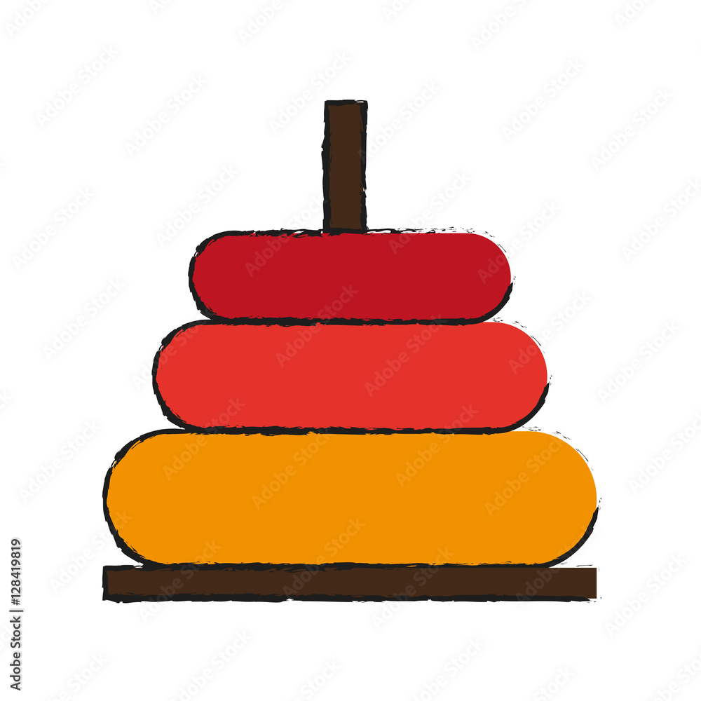 Pyramid icon. Childhood play game and object theme. Isolated design. Vector illustration Pyramid icon. Childhood play game and object theme. Isolated design. Vector illustration