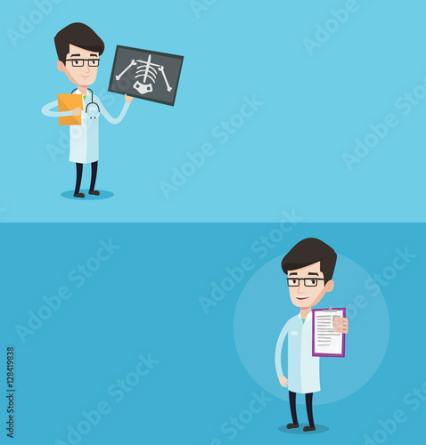 Two medical banners with space for text.