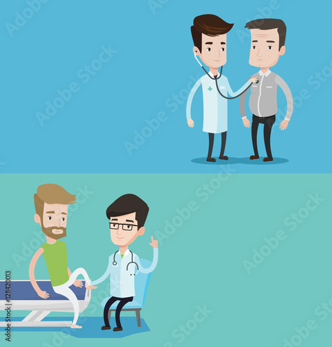 Two medical banners with space for text.