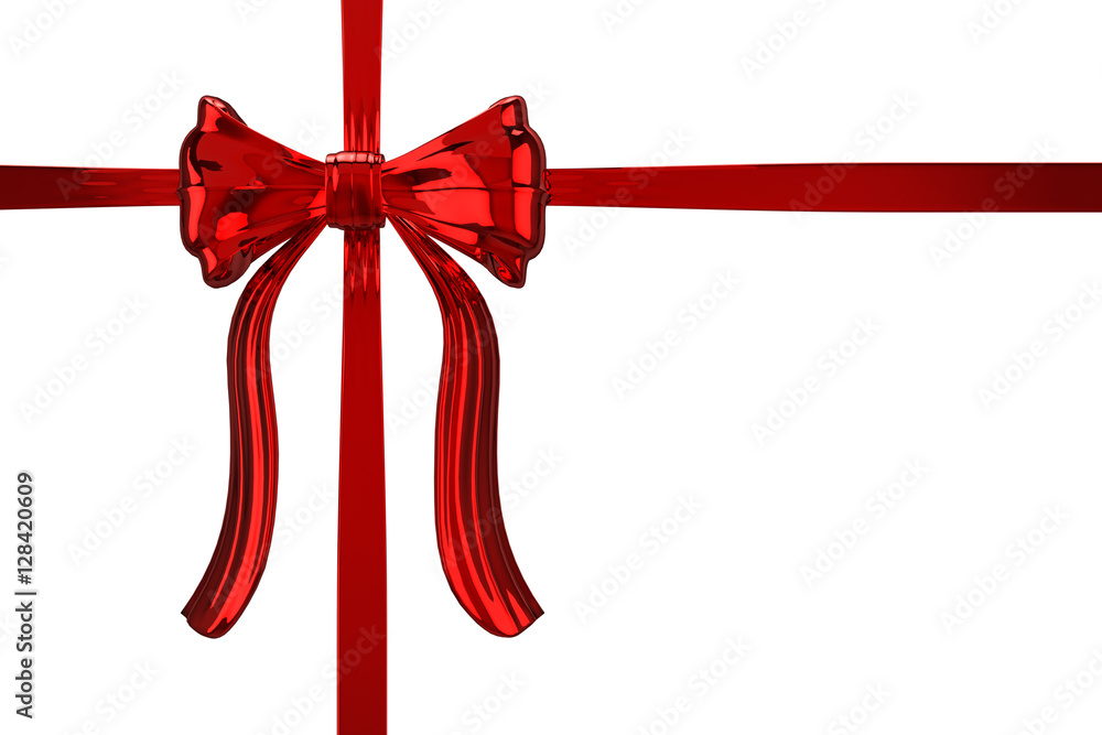 Decorative ribbon on gift box template 3d rendering Decorative ribbon on gift box template 3d rendering