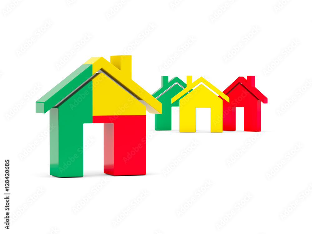Flag of benin, home icon Flag of benin, home icon