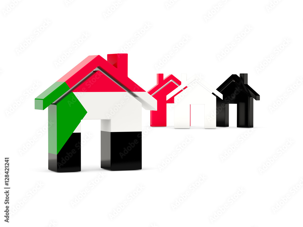 Flag of sudan, home icon Flag of sudan, home icon