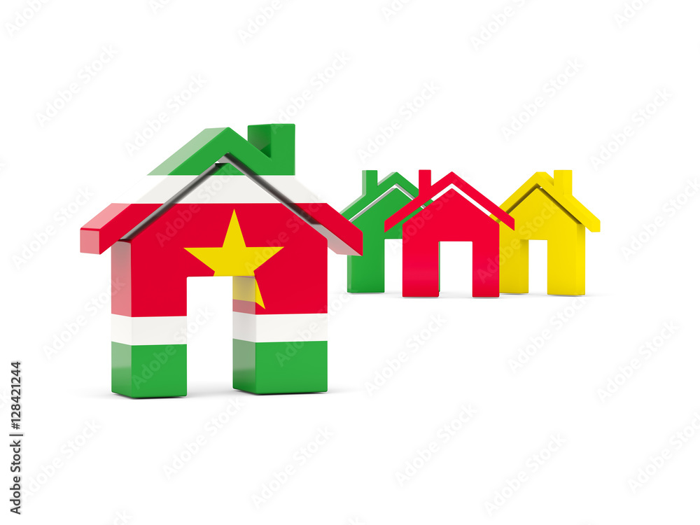 Flag of suriname, home icon Flag of suriname, home icon