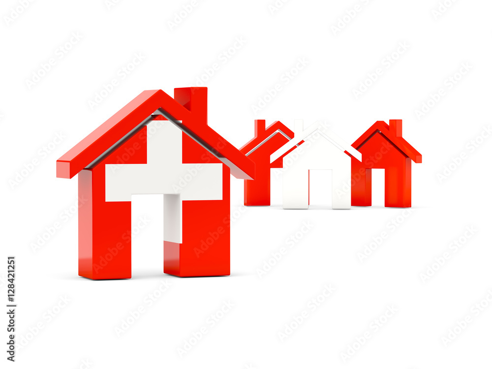 Flag of switzerland, home icon Flag of switzerland, home icon