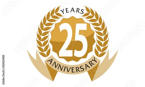 Obraz na płótnie 25 Years Ribbon Anniversary w salonie
