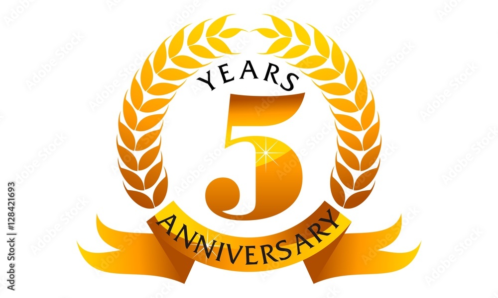 5 Years Ribbon Anniversary