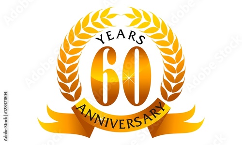 60 Years  Ribbon Anniversary 