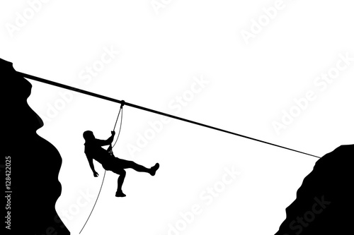 climber moving down