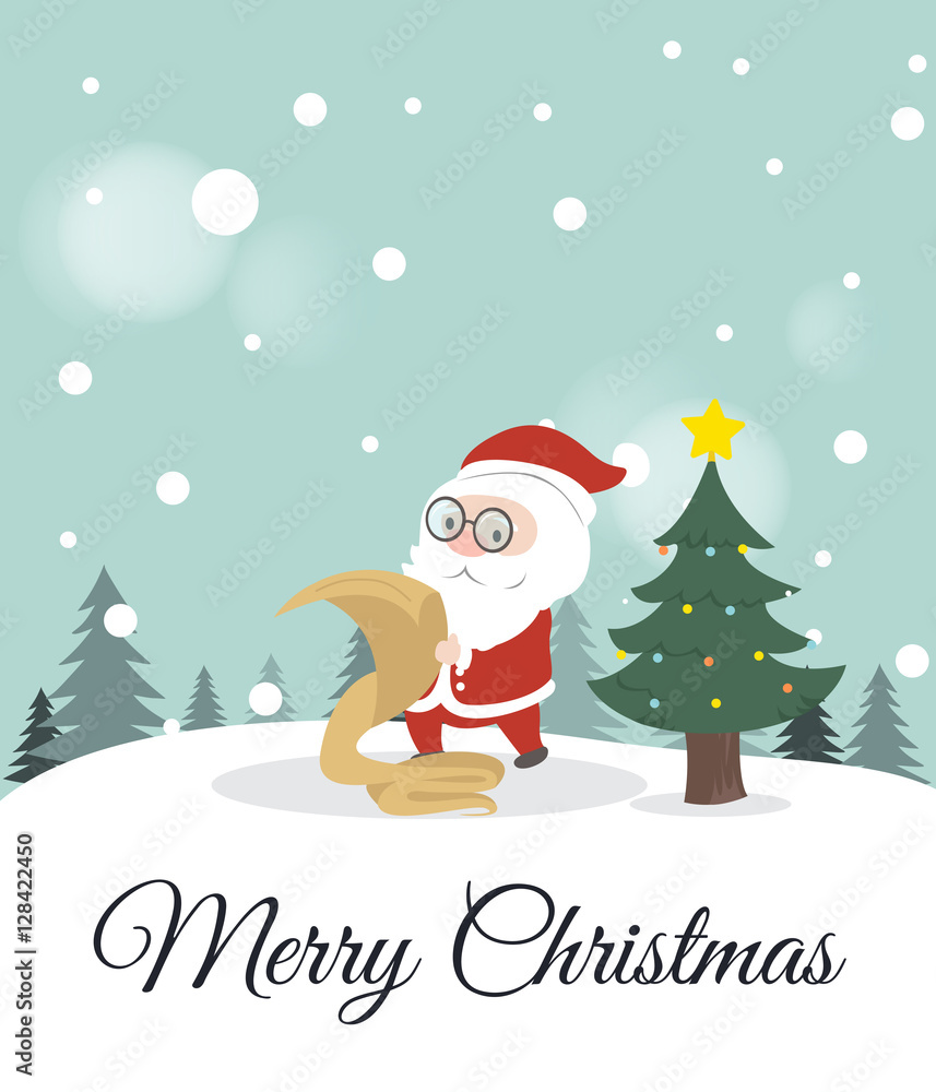 Santa Claus double checking his list. Santa Claus double checking his list.