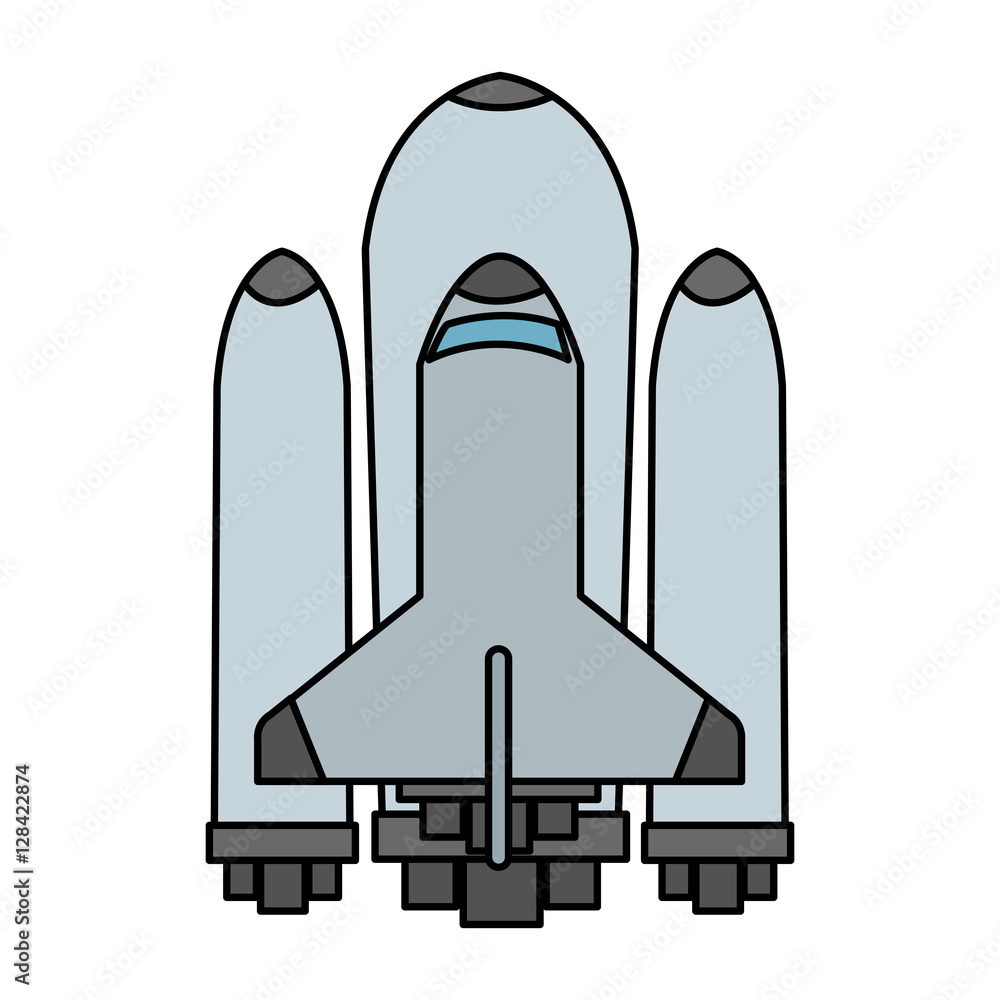 Rocket icon. Spaceship aircraft start up and shuttle theme. Isolated design. Vector illustration Rocket icon. Spaceship aircraft start up and shuttle theme. Isolated design. Vector illustration