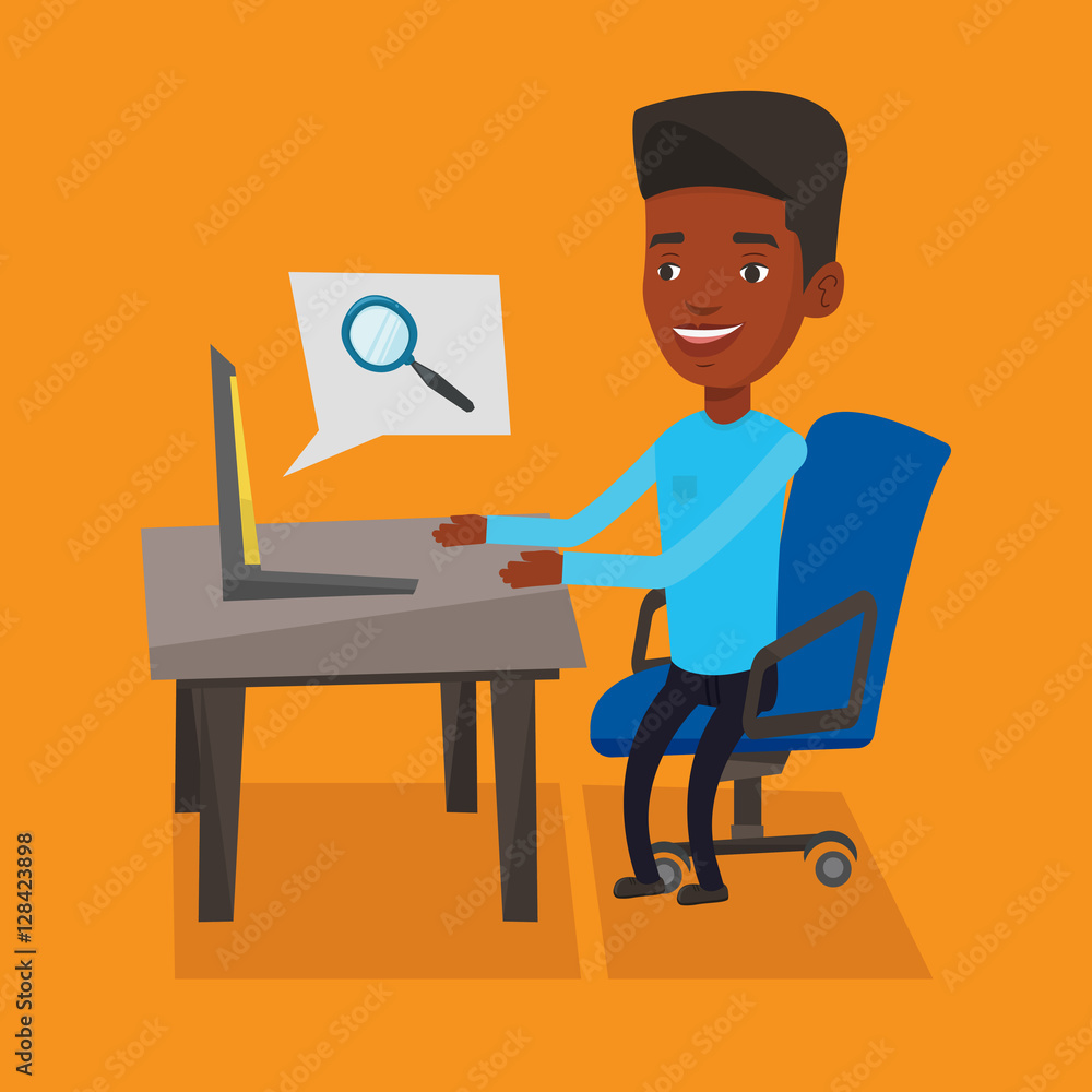 Businessman working on his laptop. Businessman working on his laptop.