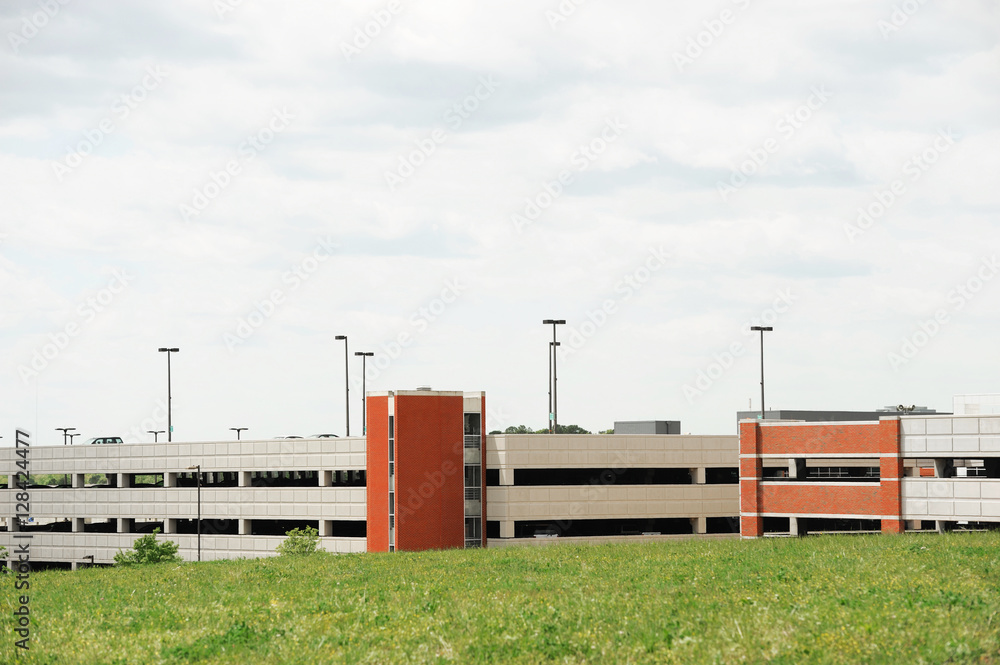 multi-layer parking lot building exterior