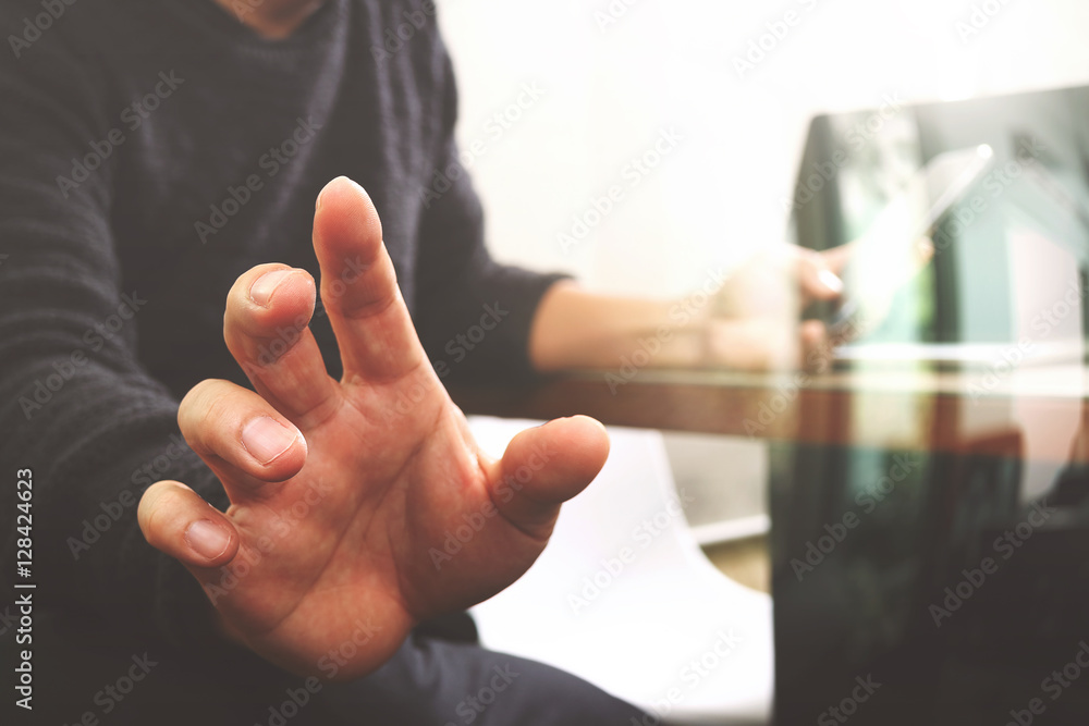 Businessman hand using mobile payments online shopping,pencil,om Businessman hand using mobile payments online shopping,pencil,om
