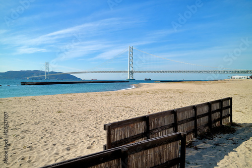 アジュール舞子から見る明石海峡大橋