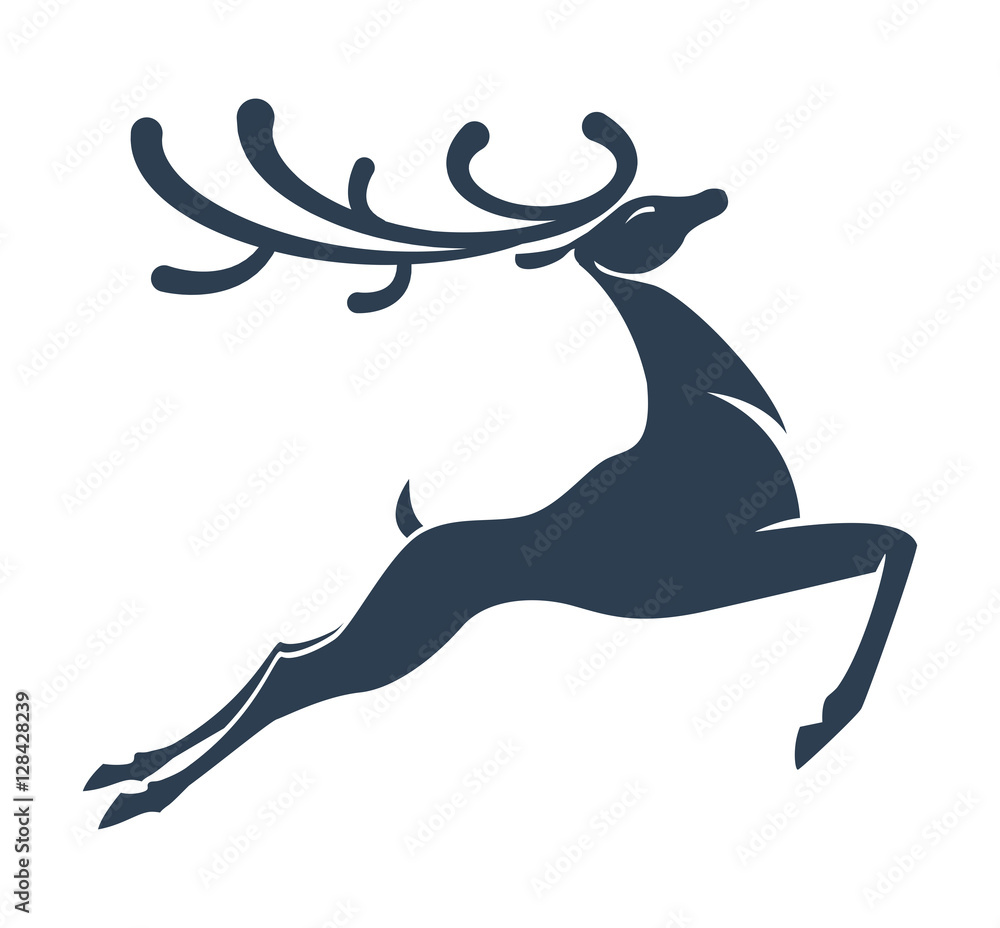 Obraz premium deer silhouette Christmas