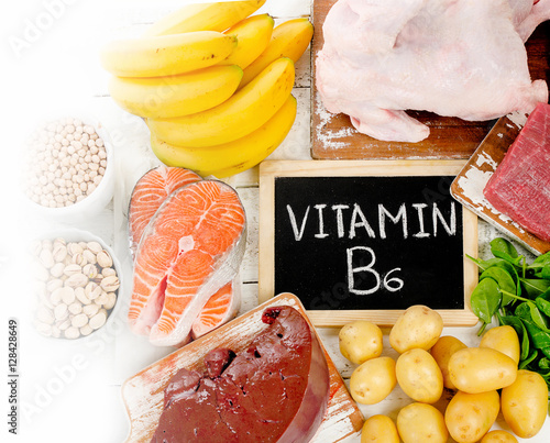 Products with Vitamin B6. Healthy eating concept.