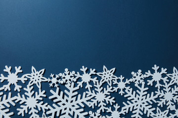 Border of Christmas snowflakes