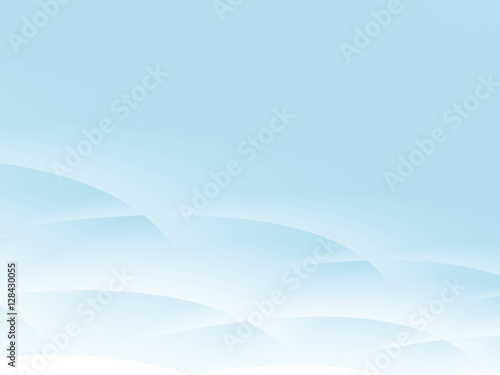 Light blue and white fractal with crossing curves resembling sky with stylized clouds. Text space. Fine, gentle, pure, modern. For layouts, templates, presentations, pamphlets, PC or phone background.