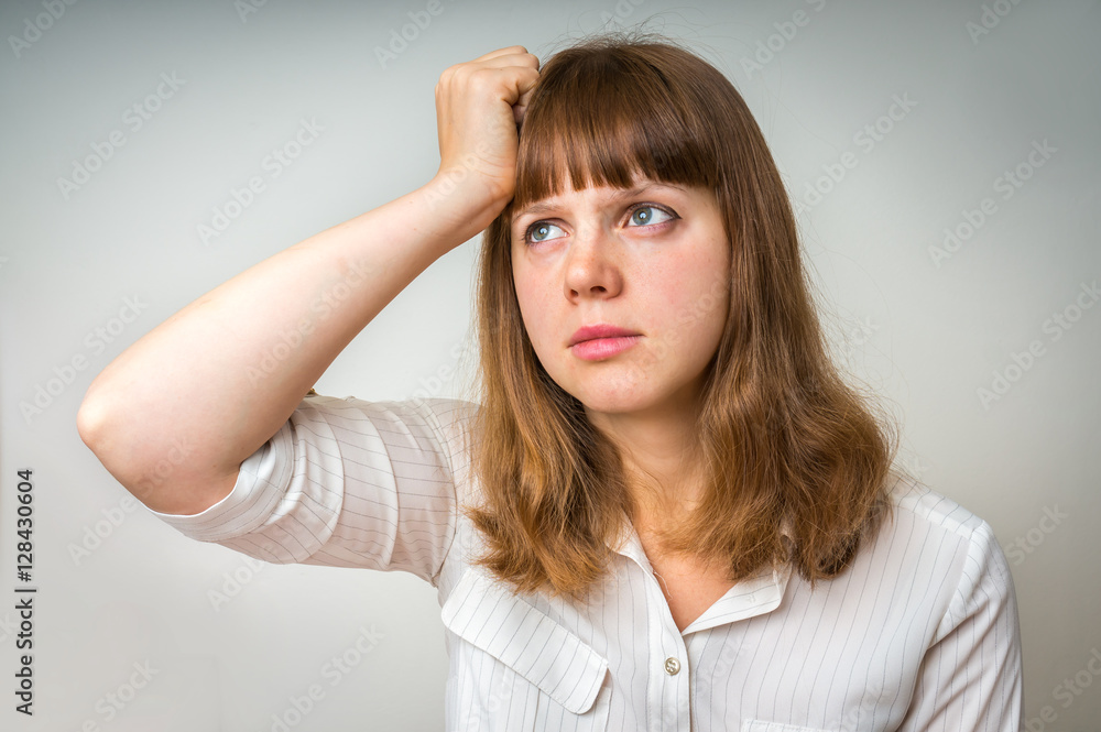 Young disappointed woman in depression Young disappointed woman in depression