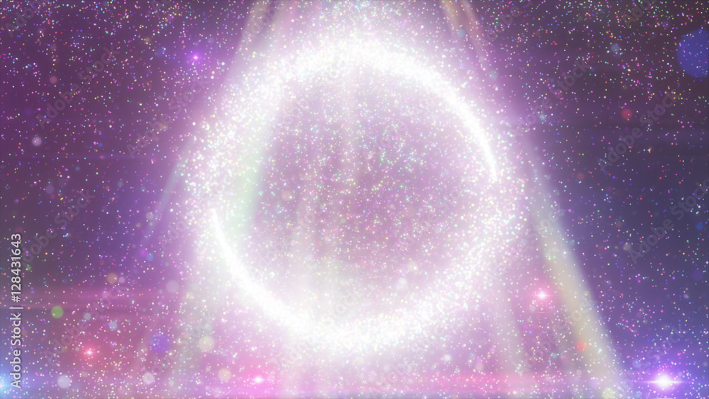 Obraz premium 入射光とキラキラパーティクル