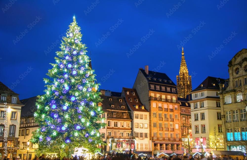 Naklejka premium Marché de Noël à Strasbourg